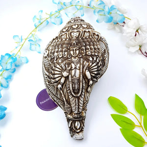 Lord Vishnu Carved Shankh