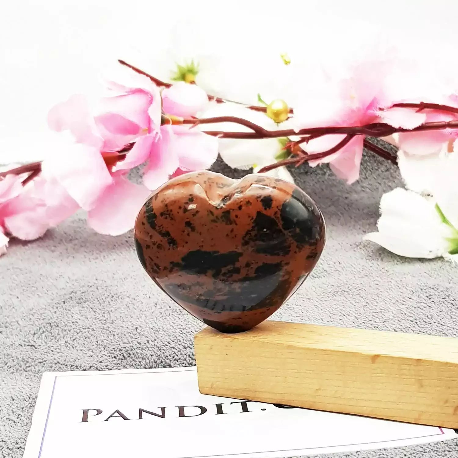 Mahogany Obsidian Healing Crystal Heart Stone