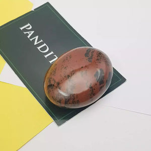Mahogany Obsidian Healing Crystal Palm Stone