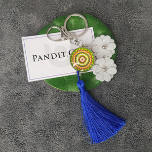 Mandala Dot Art Keychain
