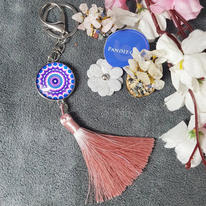 Mandala Dot Art Keychain