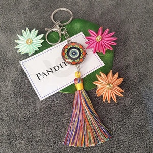 Mandala Dot Art Keychain