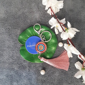 Mandala Dot Art Keychain