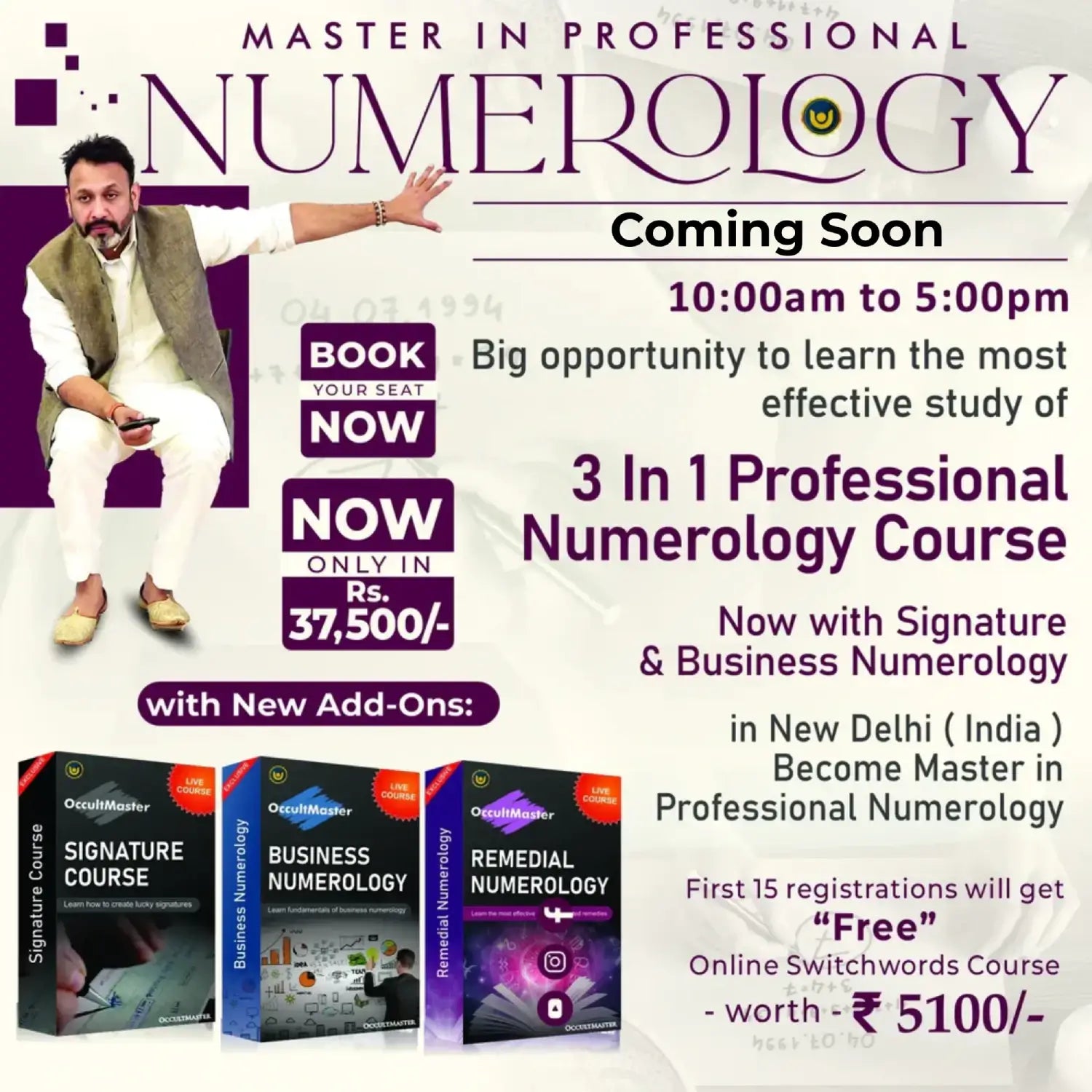 Master in Numerology Course — course cover and module overview