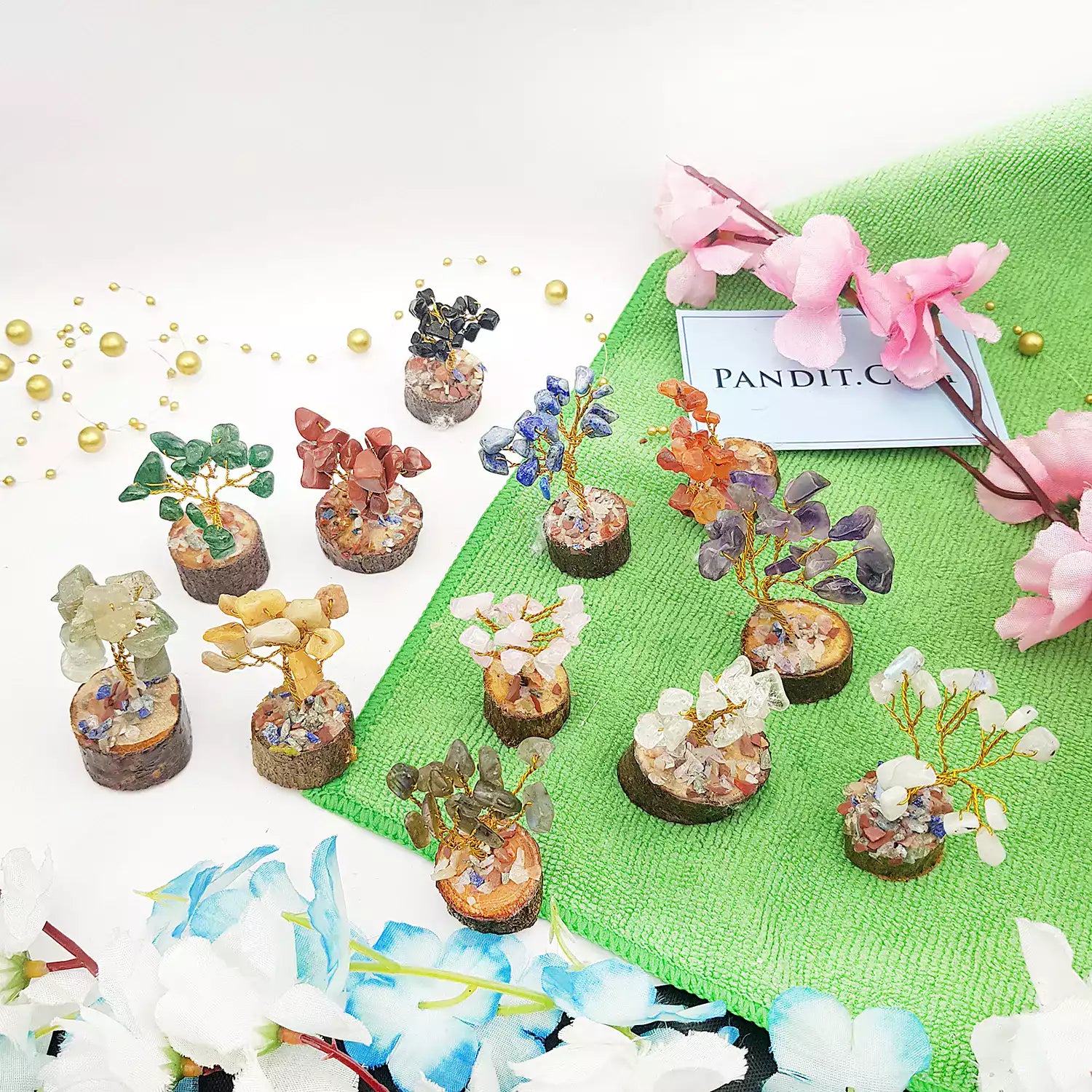 Mini Gemstone Trees Set