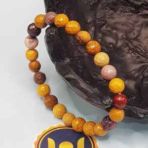 Mookaite Diamond Cut Bracelet