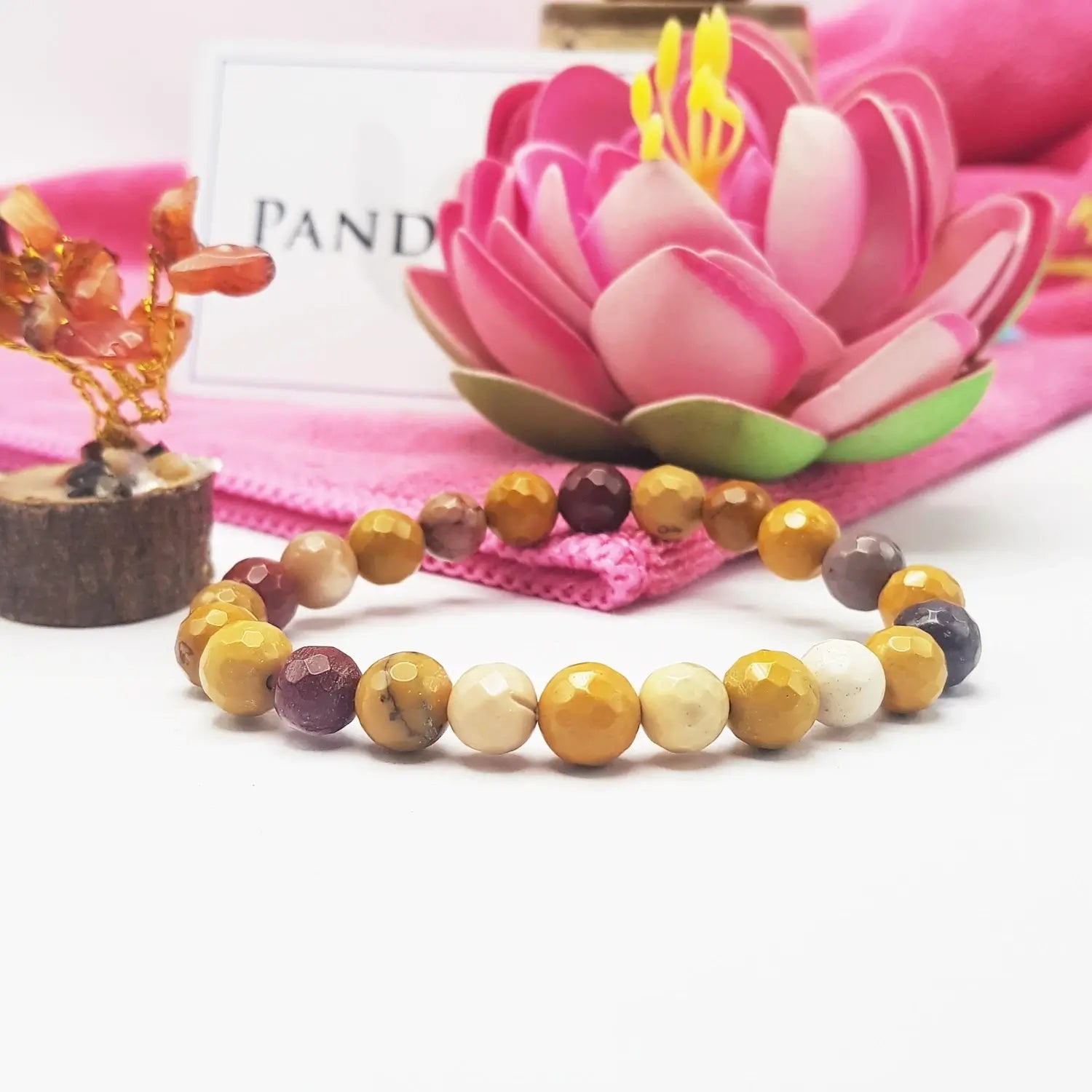 Mookaite Diamond Cut Bracelet