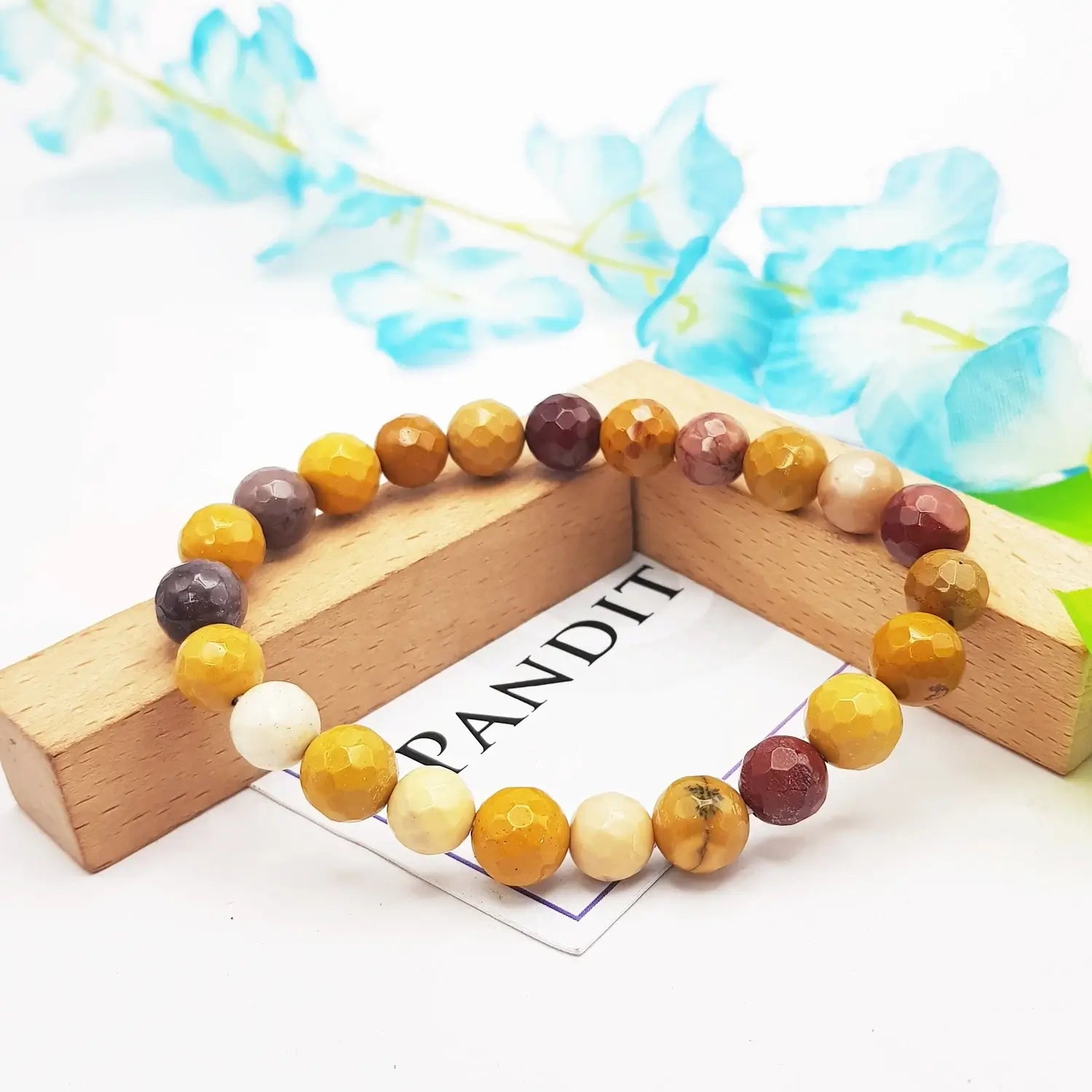 Mookaite Diamond Cut Bracelet