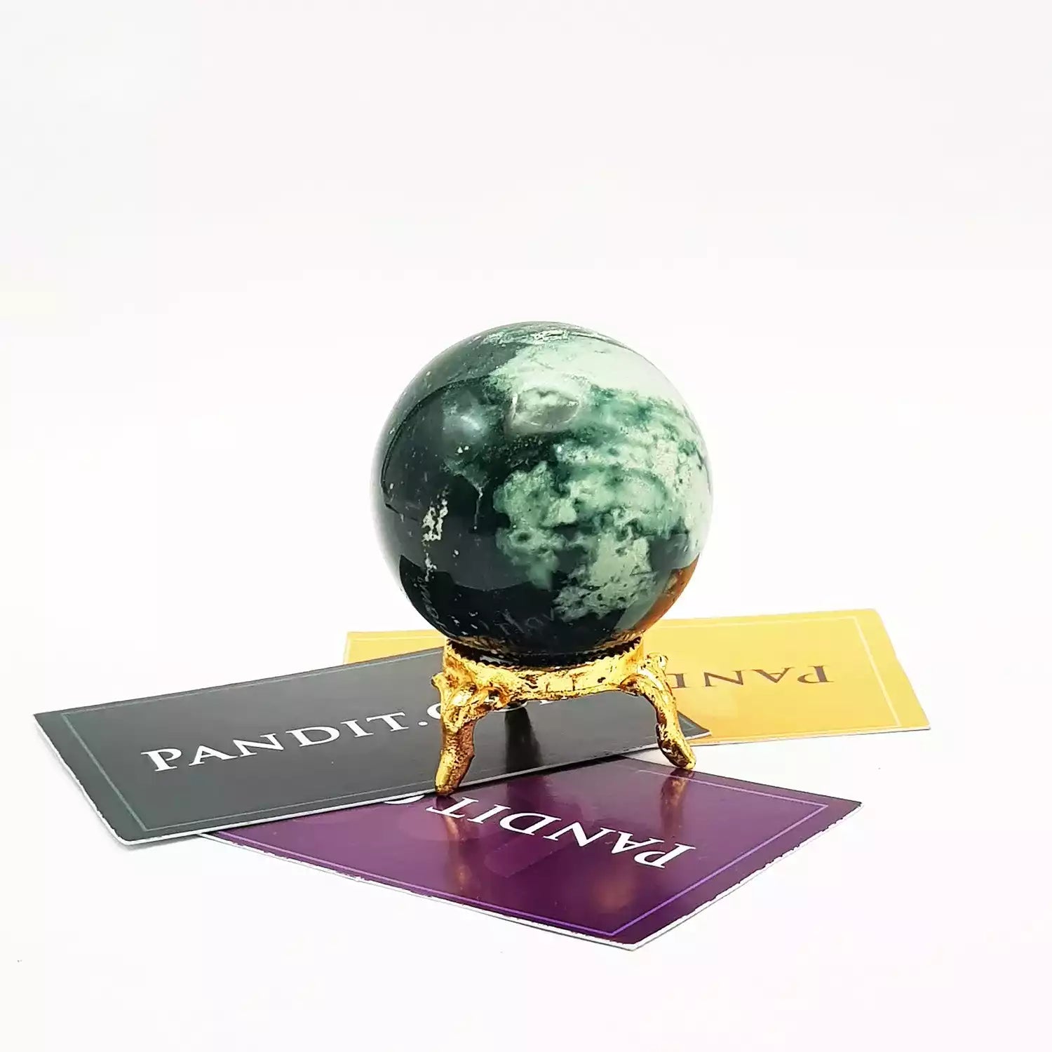 Moss Agate Crystal Ball