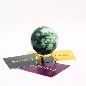 Moss Agate Crystal Ball