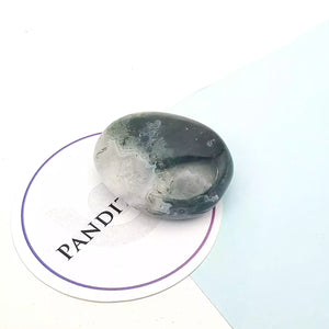 Moss Agate Healing Crystal Palm Stone