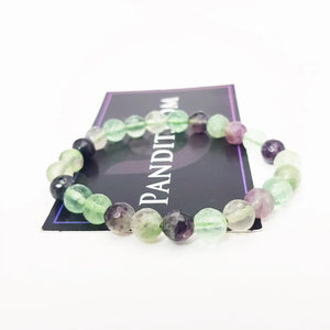 Multi Fluorite Diamond Cut Bracelet