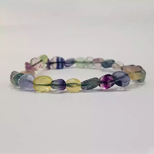 Multi Fluorite Tumble Bracelet