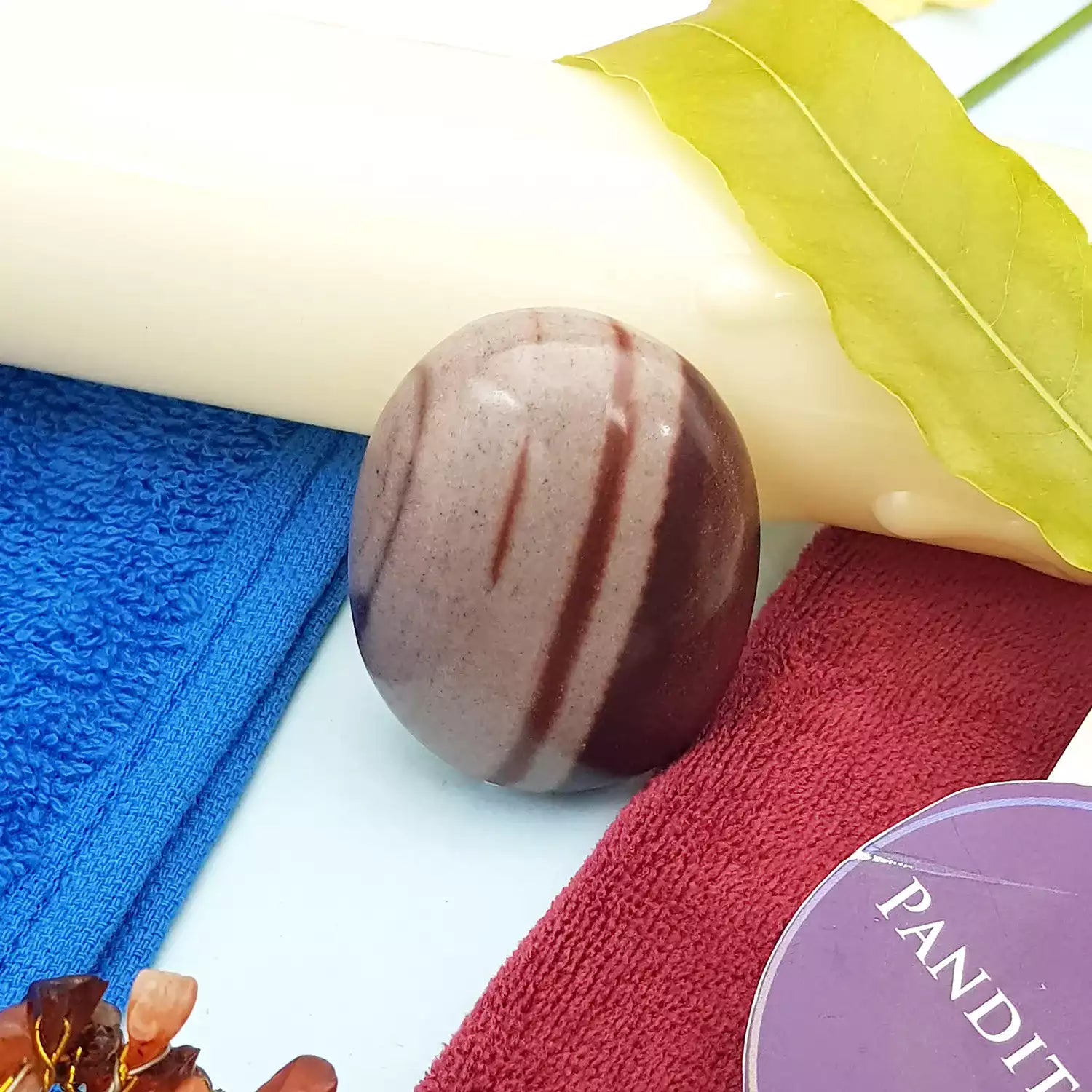 Narmada Healing Crystal Palm Stone