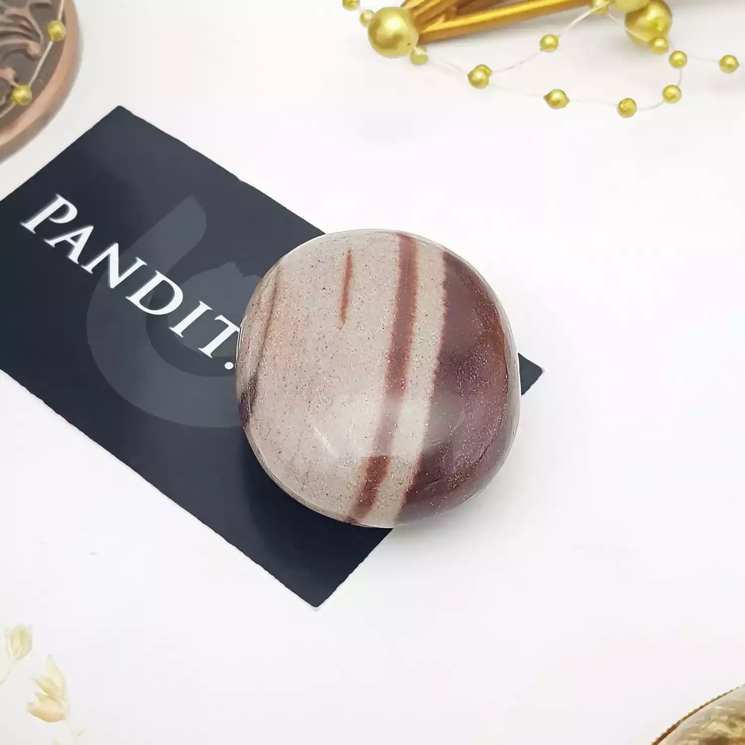 Narmada Healing Crystal Palm Stone