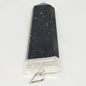 Nuummite 7 Chakra Pencil Pendant