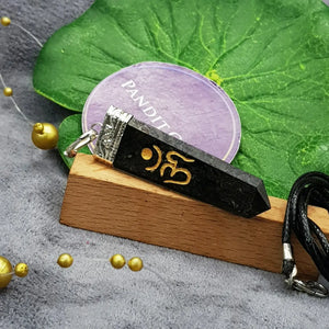 Nuummite Om Pencil Pendant
