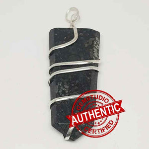 Nuummite Spiral Pencil Pendant