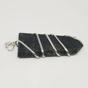 Nuummite Spiral Pencil Pendant