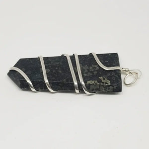 Nuummite Spiral Pencil Pendant