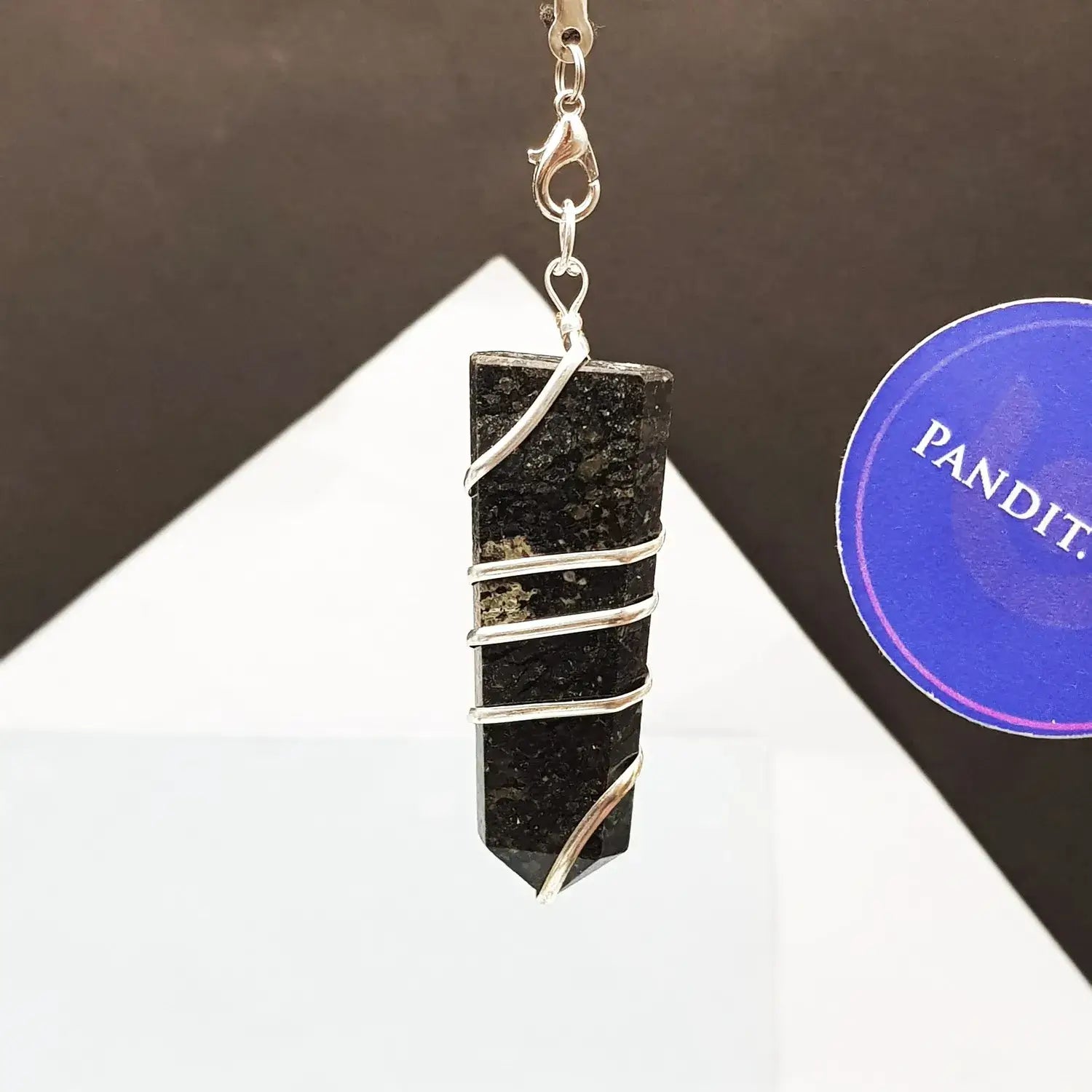 Nuummite Spiral Pencil Pendant