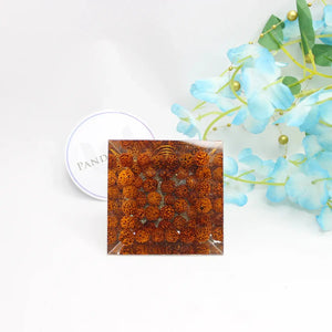 Om Orgone Pyramid With Rudraksha Beads Small