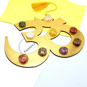 Om Symbol 9 Chakra Energy Plate — main product view