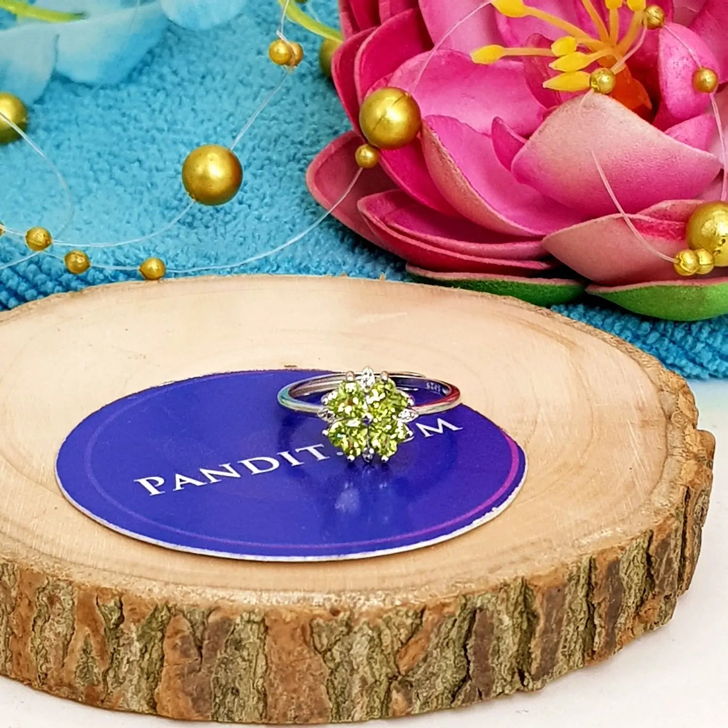 Peridot Adjustable Ring