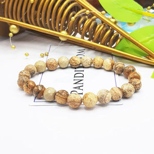 Picture Jasper Diamond Cut Bracelet