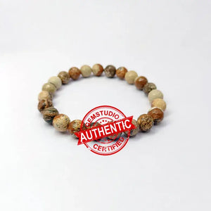 Picture Jasper Diamond Cut Bracelet