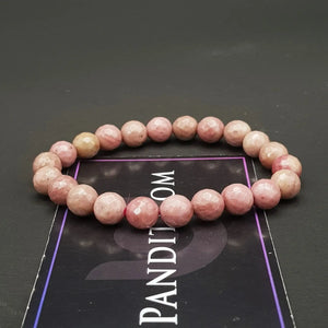 Pink Rhodonite Diamond Cut Bracelet
