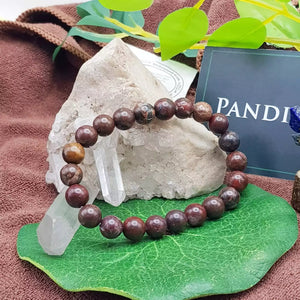 Poppy Jasper Bracelet — close-up of Poppy Jasper stones revealing natural patterns