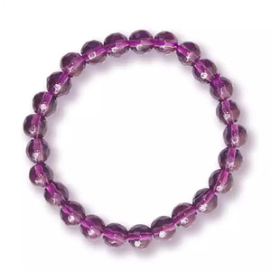 Purple Diamond Cut Glass Bracelet