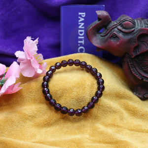 Purple Diamond Cut Glass Bracelet