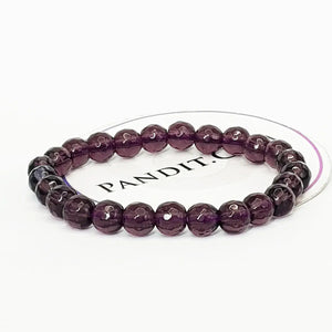 Purple Diamond Cut Glass Bracelet