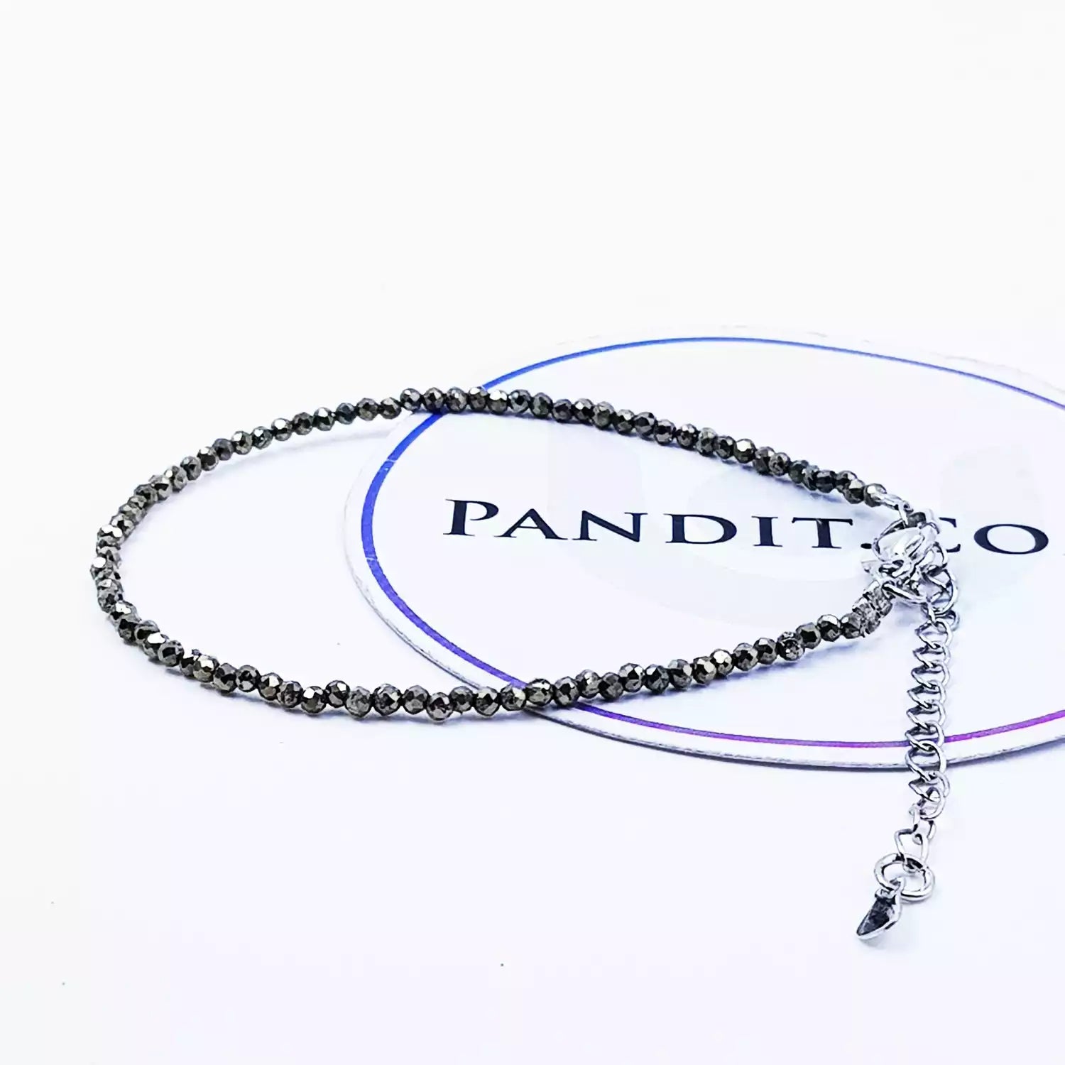 Pyrite Adjustable Diamond Cut Bracelet