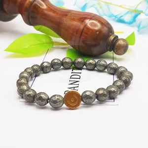 Pyrite Diamond Cut Bracelet