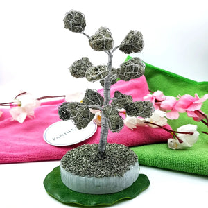 Pyrite Gemstone Tree with Selenite Charging Plate