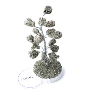 Pyrite Gemstone Tree with Selenite Charging Plate