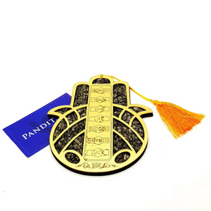 Pyrite Hamsa Hanging For Wealth Attraction
