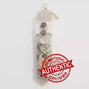Rainbow Moonstone 7 Chakra Pendant