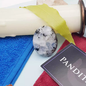 Rainbow Moonstone Healing Crystal Palm Stone