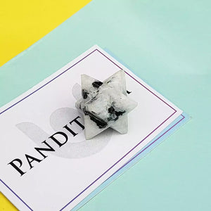 Rainbow Moonstone Merkaba Star