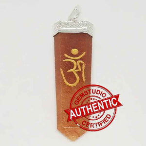 Red Aventurine Om Pencil Pendant