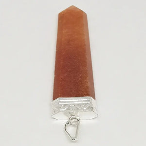 Red Aventurine Om Pencil Pendant