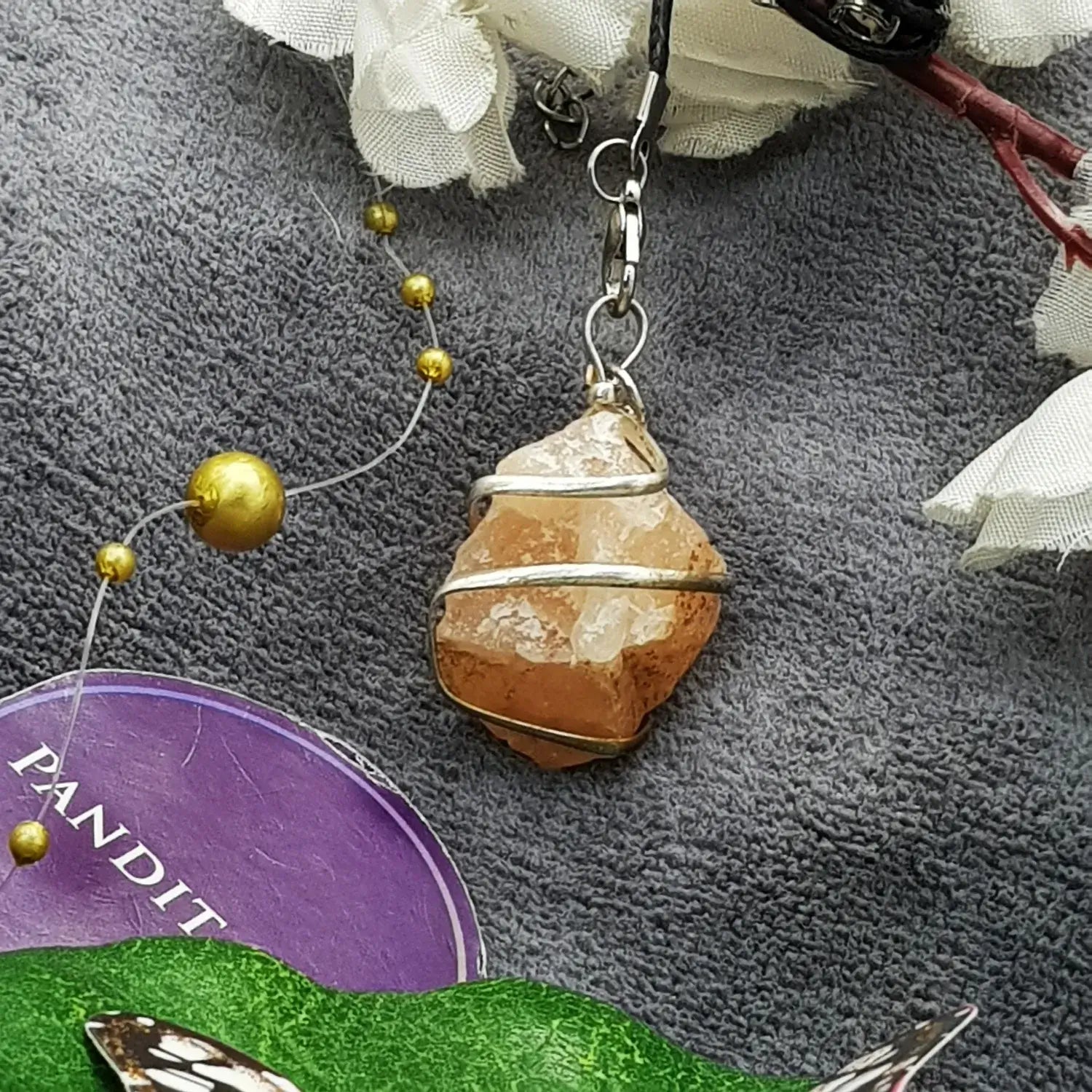 Red Aventurine Spiral Pendant