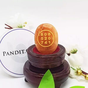 Red Aventurine Zibu Symbol Coin