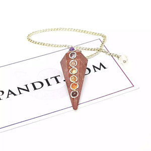Red Jasper 7 Chakra Dowsing Pendulum