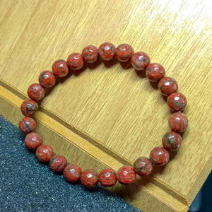 Red Jasper Diamond Cut Bracelet