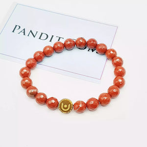 Red Jasper Diamond Cut Bracelet